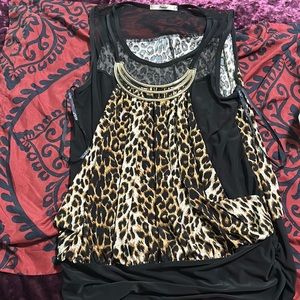 Dress shirt with necklace attached